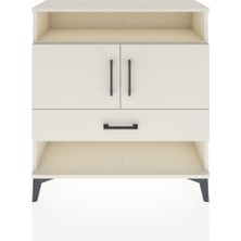 Arges Şifonyer 3 Raflı Tek Çekmeceli 2 Kapaklı 88X30X96 Aytaşı-Aytaşı