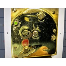 Europa Alman Müzikli Alarmlı Pirinç Masa Saati 7,5 cm Yüksekliğinde