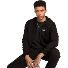 Puma Essentials Erkek Siyah Kapüşonlu Ceket