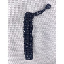 Siyah Üstü Beyaz Noktalı Paracord Bileklik