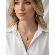 Mavi Gece Güneşi Kolyesi