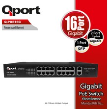 Qport Q-POE16G Port Gigabit + Port Gigabit Up