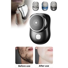 Siyah Mini Taşınabilir Elektrikli Tıraş Makinesi, Güçlü ve Hafif Tasarım