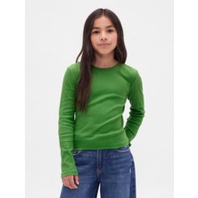 Gap Kız Çocuk Yeşil Fitilli T-Shirt