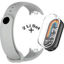 Xiaomi Mi Band 8 / Mi Band 9 Uyumlu Klasik Kordon Silikon + Kasa Koruyucu