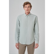  Erkek Yeşil Pamuk Trend Dynamic Fit Gömlek