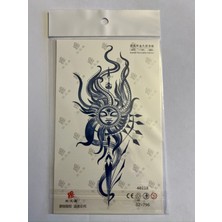 Güneş 18X11 cm  Yarı Kalıcı Hayalet Geçici Dövme Yapıştırma Dövme