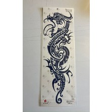 Dragon 3 Hafta Kalıcı Tam Kol Bacak Kaplama Yapıştırma Geçici Dövme 46 cm