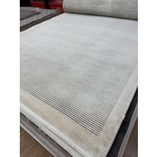 Hoom Rugs Elegant 10513 Krem Antrasit Çerçeveli Salon Halısı