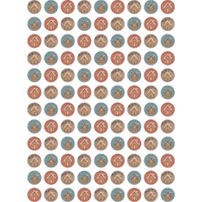 Yılbaşı Gingerbread Ev Sticker Seti, Yeni Yıl Hediye Paket ve Hediye Etiketi, 108 Adet, 33X33 mm