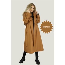 Oversize Uzun Trenç-Taba