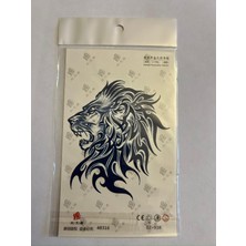 Kaplan 18X11 cm  Tribal Yarı Kalıcı Hayalet Geçici Dövme Yapıştırma Dövme