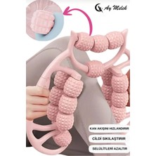 Çekici Pembe 18 Tekerlekli Masaj Silindiri - Ayak, Bacak, Kol, Boyun Rahatlatıcı