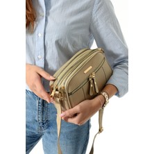 Kadın Lüks Çapraz Askılı Çok Bölmeli Omuz Çantası