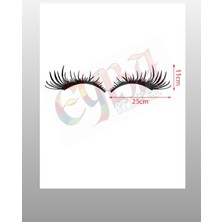 Araç Kirpik Sticker 2 Adet 25 cm Siyah Renk