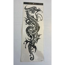 Ejderha 1 Hafta Kalıcı Tam Kol Kaplama Bacak Yapıştırma Geçici Dövme 46 cm