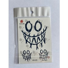 Gülen Surat Minimal 11X8 cm Yarı Kalıcı Geçici Dövme Yapıştırma Dövme