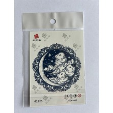 Bulut Minimal 11X8 cm Yarı Kalıcı Geçici Dövme Yapıştırma Dövme