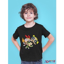 Bumeta Powerpuff Girls Buttercup Bubbles Blossom Çocuk Tişört T-Shirt