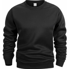 Amor Man Büyük Beden Özel Tasarım 3 Iplik Yüksek Kalite Bisiklet Yaka Kışlık Düz Renk Erkek Sweatshırt