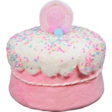 Yılbaşı Süsü Şekerlemeli Pasta Pembe 15 cm