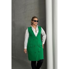 Büyük Beden Sıfır Kol Önü Düğmeli Cep Görünümlü Hırka 300860