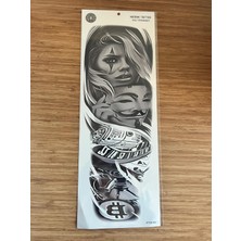 Maske 1 Hafta Kalıcı Tam Kol Bacak Yapıştırma Geçici Dövme 46 cm