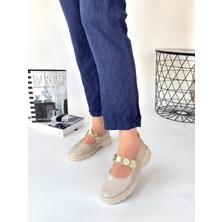 Okira Bej Rugan Oxford Ayakkabı