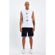 Süperlife Erkek Kapşonlu Standart &regular Fit  Aır Baskılı Tişort SPR21Y07