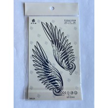 Çift Kanat 18X11 cm Yarı Kalıcı Geçici Dövme