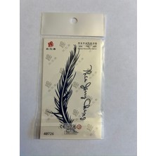 Tüy Minimal Yarı Kalıcı Hayalet Geçici Dövme Yapıştırma Dövme