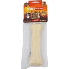Kiki Excellent Sığır Derisinden Beyaz Pres Kemik Köpek Ödülü 15 cm