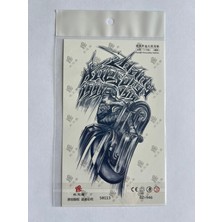 Motor 18X11 cm 1 Aylık Yarı Kalıcı Yapıştırma Geçici Dövme