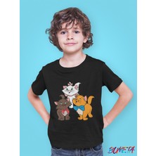 Bumeta The Aristocats Toulouse Berlioz Marie Sevimli Kedi Çocuk Tişört T-Shirt