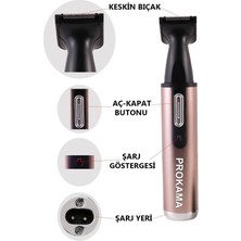 Iki Başlıklı Şarjlı Tıraş ve Temizlik Cihazı, Burun, Kulak, Ense, Düzeltme