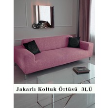 Upmall Jakarlı Koltuk Örtüsü , Kanepe Örtüsü ,Chester Örtüsü Koltuk Kılıfı 3 Kişilik Bir Adet