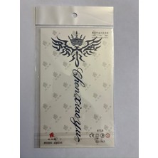 Kanatlı Taç 18X11 cm  1 Aylık Yarı Kalıcı Yapıştırma Geçici Dövme