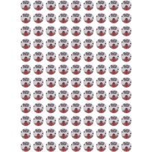 Yılbaşı Hediye Kutu Temalı Mutlu Yıllar Sticker Seti, Yeni Yıl Paketleme Etiketi, 108 Adet, 33X33 mm