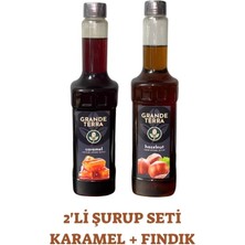 GRANDETERRA Crema E Aroma 1000G + Grande Terra Çikolata & Vanilya Şurubu (2 x 750 Ml) Seti