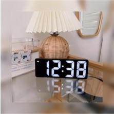 Büyük LED Dijital Alarm ve Masa Saati - Modern Tasarım, Gece Işıklı Elektronik Saat