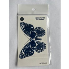Korku Minimal 11X8 cm Yarı Kalıcı Geçici Dövme Yapıştırma Dövme