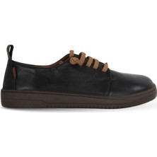 Bueno Shoes Siyah Açık Kahve Deri Kadın Düz Ayakkabı 01WF1803 01WF1803