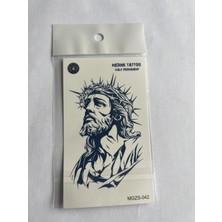 Mesih Isa 11X8 cm Yarı Kalıcı Geçici Dövme Yapıştırma Dövme