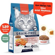 Wanpy Somonlu Tahılsız Yetişkin Kedi Maması 1.5 kg Plastik Malzemeden Üretilmiş Sağlıklı Beslenme