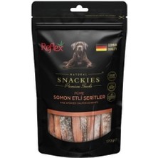 Reflex Snackies 170 gr Füme Somon Etli Şerit Köpek Ödül Maması Doğal İçerik ile Sağlıklı Ödül