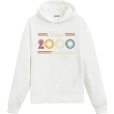 Vintage Hoodie 2000 Doğum Tarihi Baskılı Doğum Günü Hediyesi Kapşonlu Unisex Hoodie