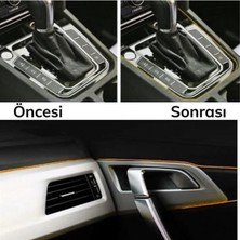 Buffer® Gold Araba Oto Trim Dekorasyon Şeridi Kauçuk Elastik Kolay Kurulum 5 Metre Şerit Bant