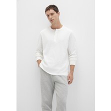 Mavi Ekru Uzun Kollu Tişört 0613115-70057