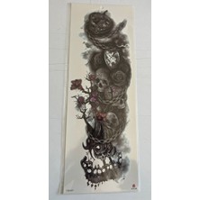 Zincirli Kuru Kafa 1 Hafta Kalıcı Tam Kol Bacak Yapıştırma Geçici Dövme 46 cm