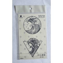 Dalgalar 18X11 cm Yarı Kalıcı Geçici Dövme
